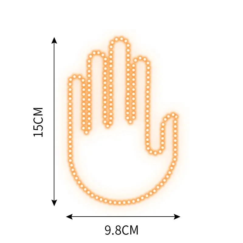 Car Finger Light Strip – Remote Control LED Gesture Light, Middle Finger & Palm Accessories